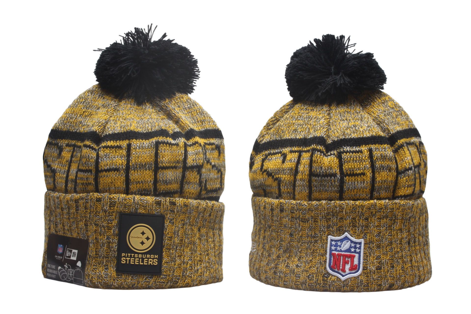 2026 NFL Pittsburgh Steelers Hat beanie style 01->->Sports Caps